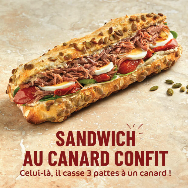 Sandwich au canard confit